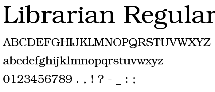 Librarian Regular font
